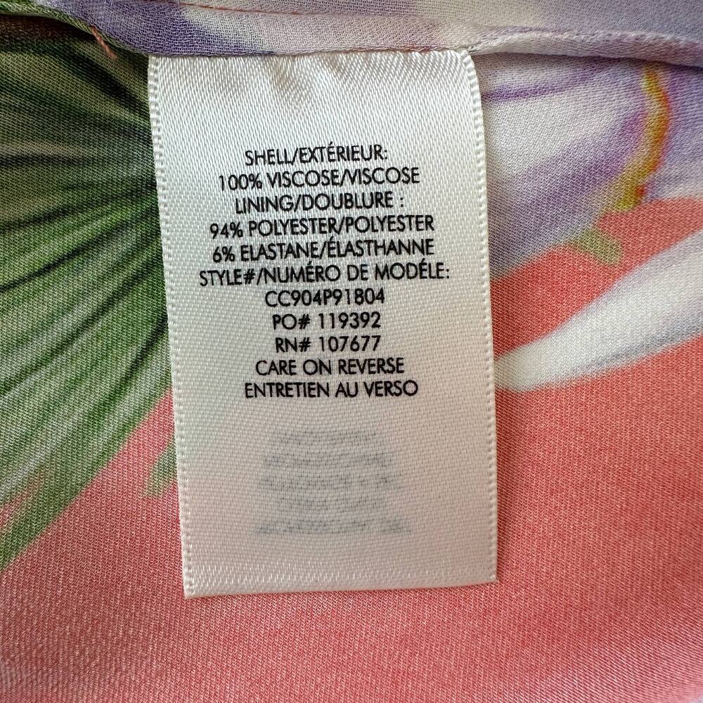 NWT Alice + Olivia Sachi Floral Palm Coral Romper Size 0 - Picture 10 of 14